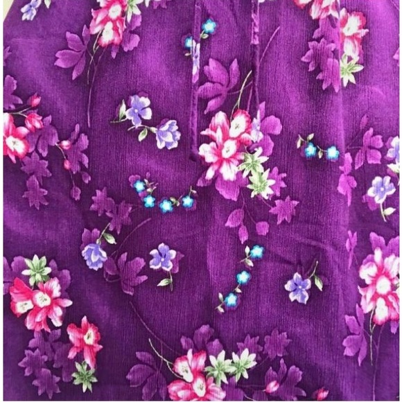 Jaclyn Smith Hawaiian Floral Skirt size S Midi Tie Elastic Waist wrinkle fabric - Picture 15 of 15